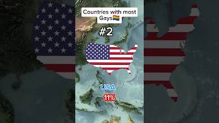 Countries with most Gays 🏳️‍🌈#countries #lgbt #lgbtq #lgbtphilippines #usa #facts #lgbtuk #brazil