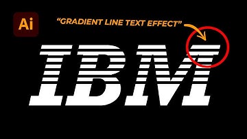 Adobe Illustrator Tutorial | Gradient Line Dash Text Effect