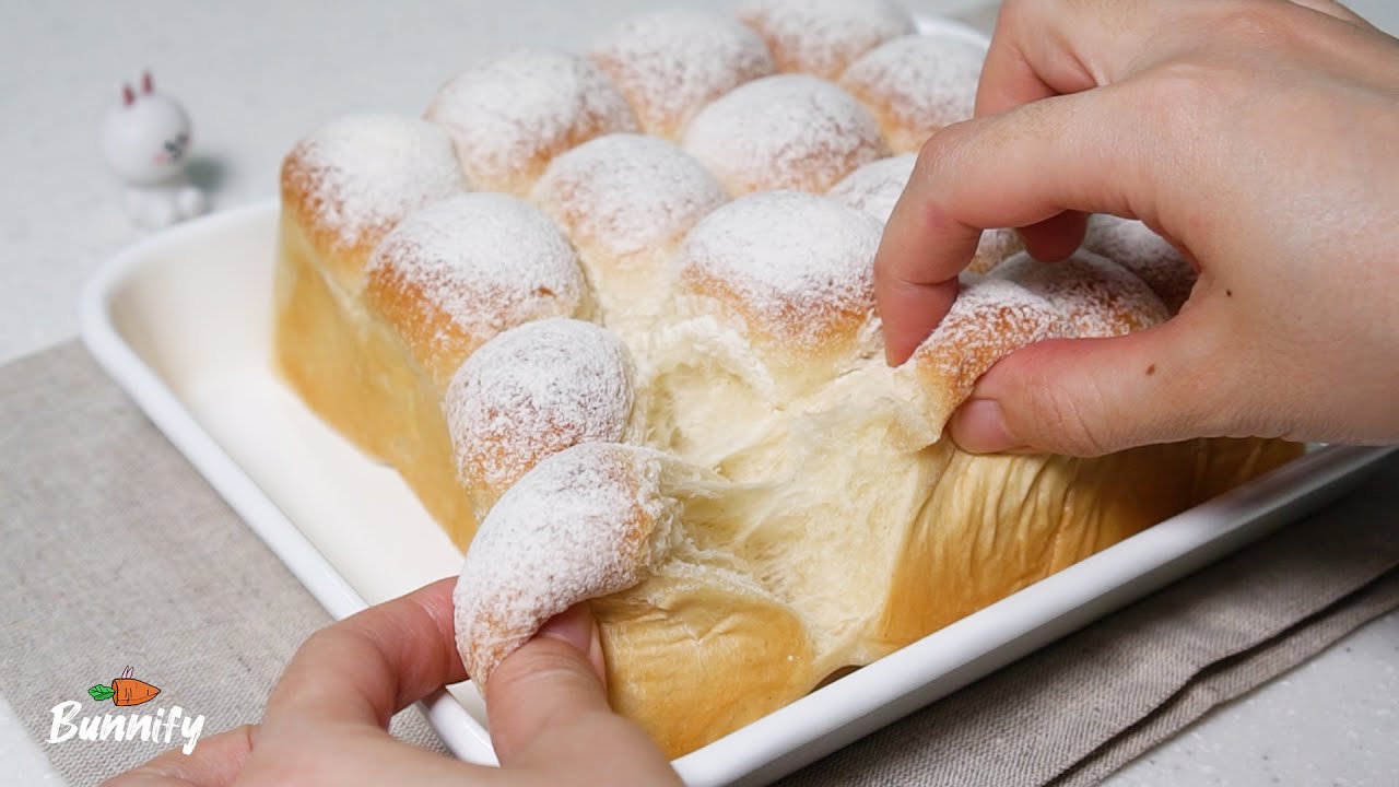 폭신한 우유 모닝빵 만들기(No계란) Soft and Fluffy Milk Dinner Rolls(No Egg, No Mixer