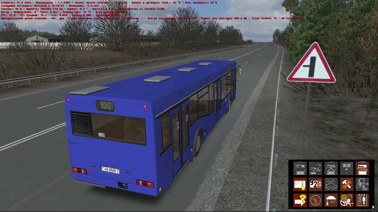OMSI 2. МАЗ-103.065. Чистогорск. Маршрут 100