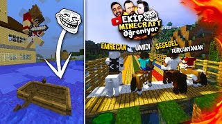 BOAT KİLL TROLLÜ VE AT YARIŞI ! - EKİP Minecraft ÖĞRENİYOR #7