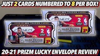 ONLY 2 PRIZM CARDS NUMBERED TO 8 PER BOX! | 2020-21 Panini Prizm Basketball Lucky Envelope Review