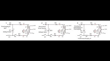 Reversing the polarity of precharged capacitor