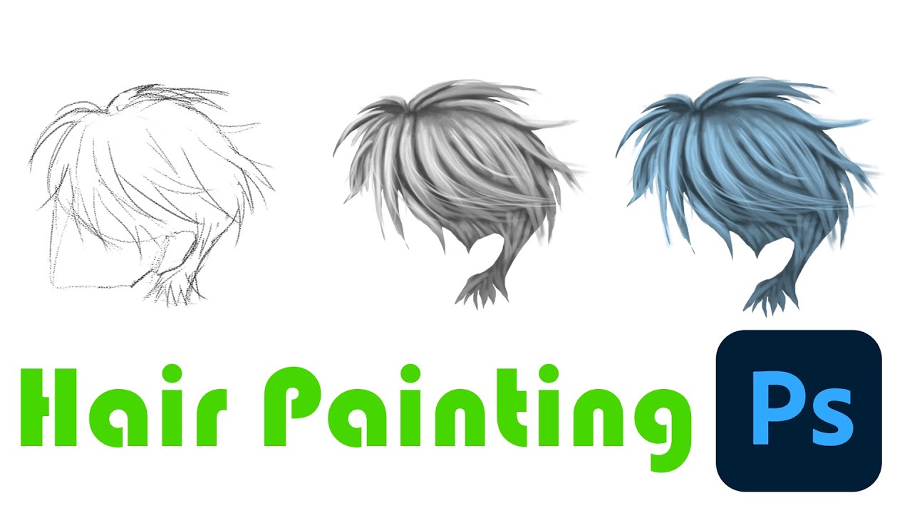 [Speedpaint] How to paint Hair, Anime Hair Beginner Tutorial YouTube
