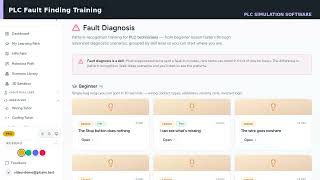 PLC Fault Finding Training — Real Browser Demo