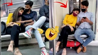 SLEEPING ON STRANGERS IN THE METRO PRANK | PART - 4 | PRANK ON BOYS