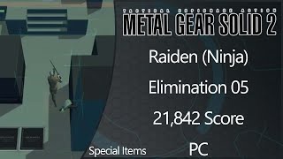 MGS2: Substance | PC | Raiden (Ninja) | Elimination | Level 05 | Special Items | 21842 Score