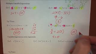 5A B Video 3 Evaluating Expressions
