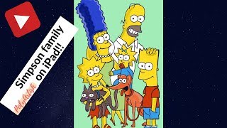 Drawing Simpson Family on iPad using Procreate 2019 (Time-Lapse) 😗💫 screenshot 2