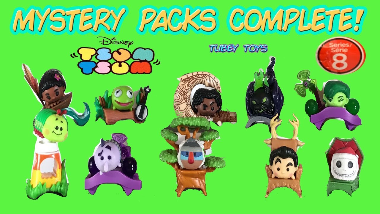 Disney Tsum Tsum Series 8 MYSTERY PACKS Complete Set Jakks Moana