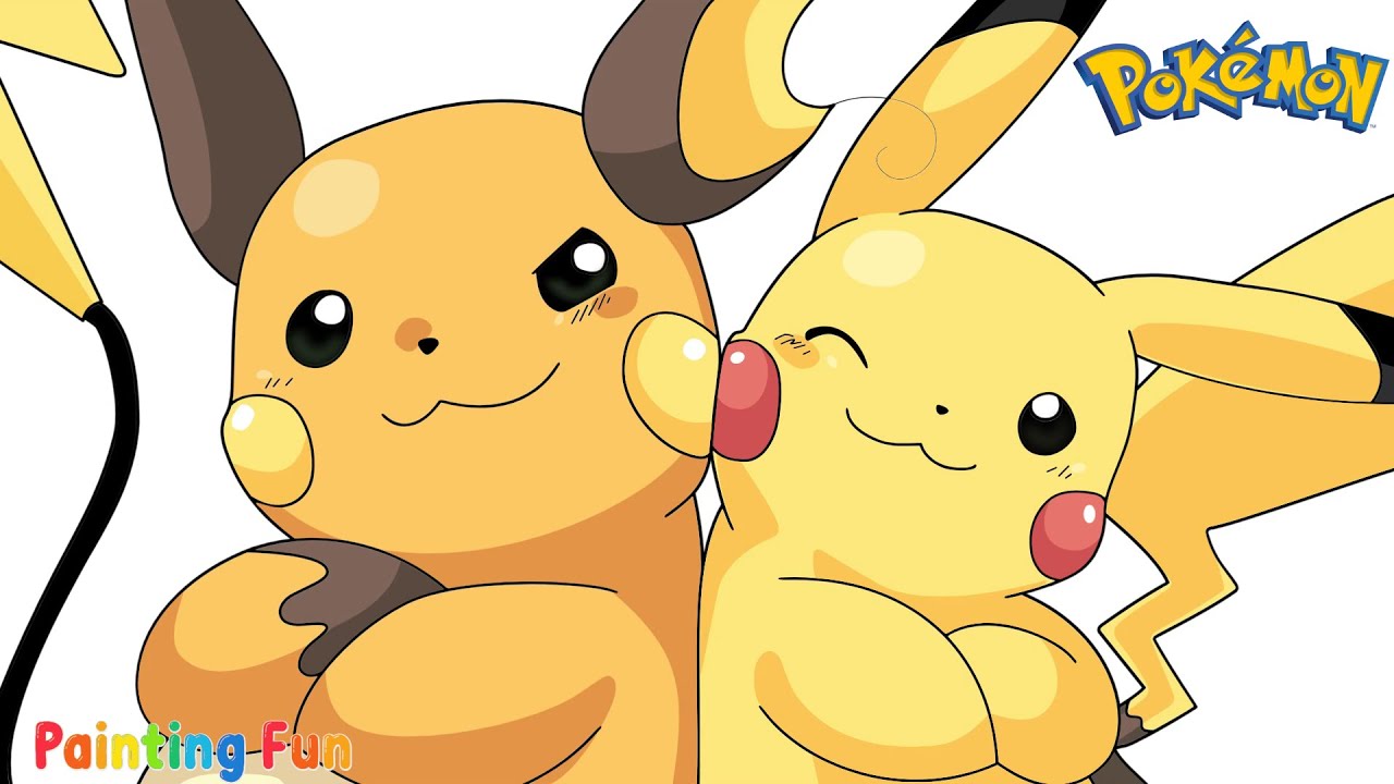 ⭐Рисование и раскраска Пикачу и Райчу⭐ПОКЕМОН