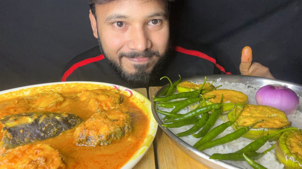  EATING FISH CURRY RICE INDIAN MUKBANG SHOW 