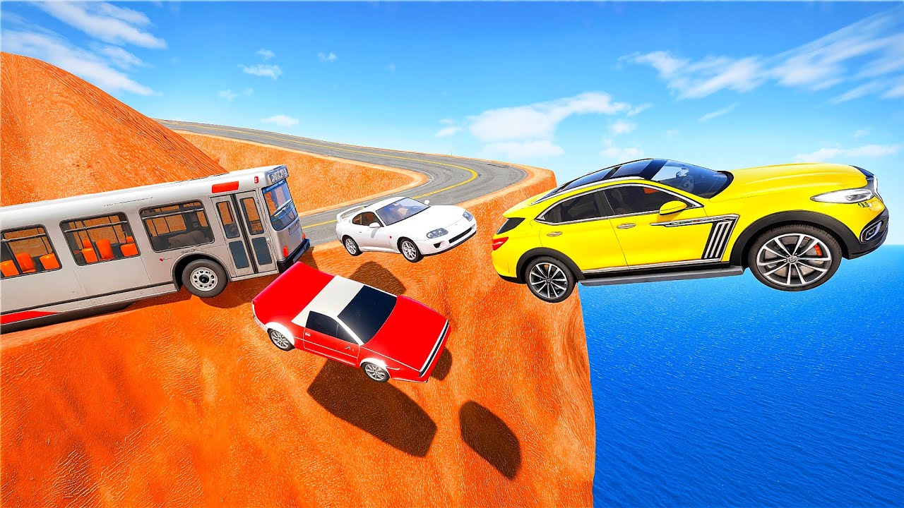 Cars Vs Cliff Roads #3 Beamng Drive Challenge Ends In Total Destruction!