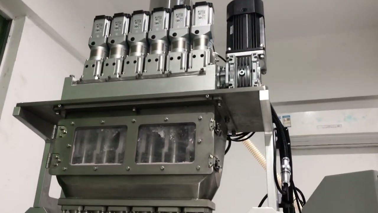 How to connect and operate the 6 lanes powder stick packaging machine?