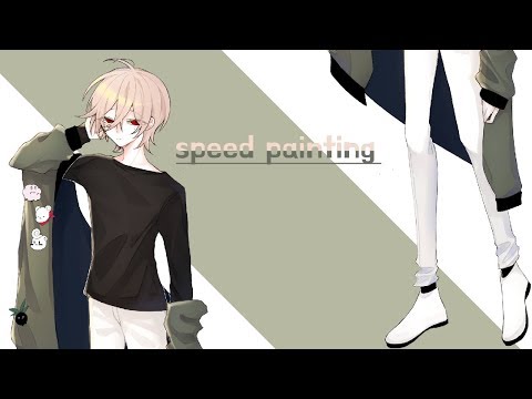 [speed painting SAI] <strong>자캐</strong> 전신 스피드 페인팅! 러프부터 채색까지 [모핀]