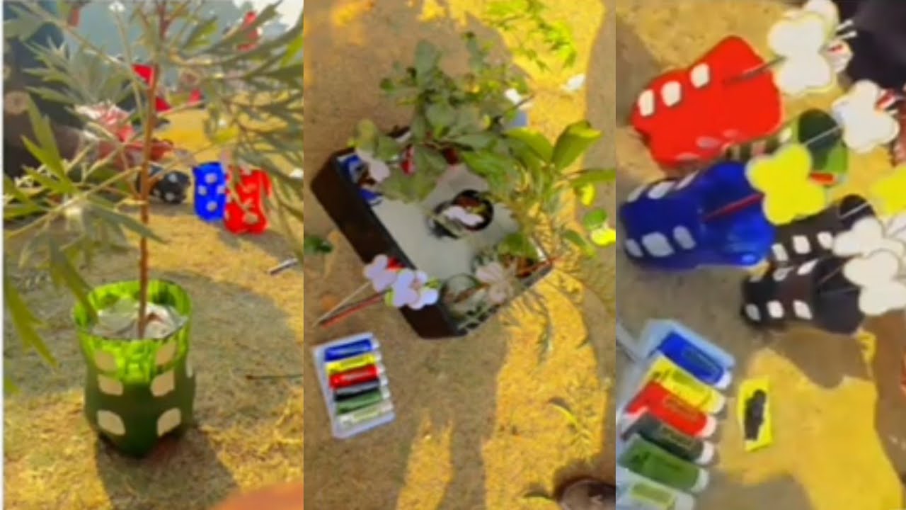 Paper chart and plastic bottle recycling 