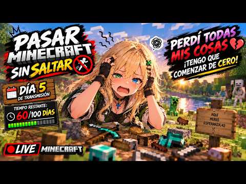 Desafío: Pasar Minecraft en 100 Dias  ¡SIN SALTAR! - Dias restantes: 60/100 | LIVE 🔴 Minecraft