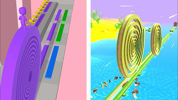 Layers Roll Vs Spiral Roll - All Levels Gameplay Android, iOS