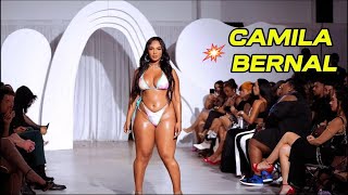 Plus Size Fashion Model Camila Bernal Berry Beachy Swimwear Haute Gala Swim Week