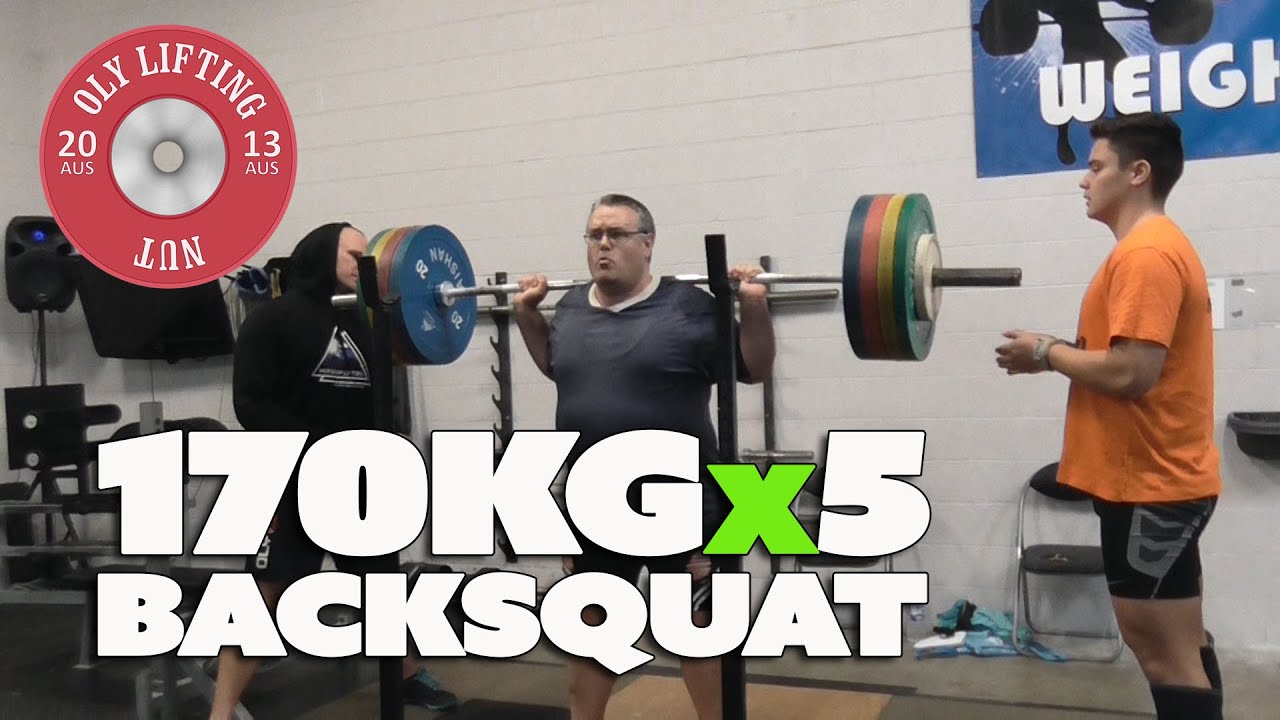 Weightlifting - 170kg x5 Back Squat
