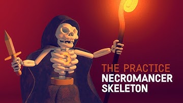 Evil Skeleton Necromancer in Cinema 4d // The Practice 93