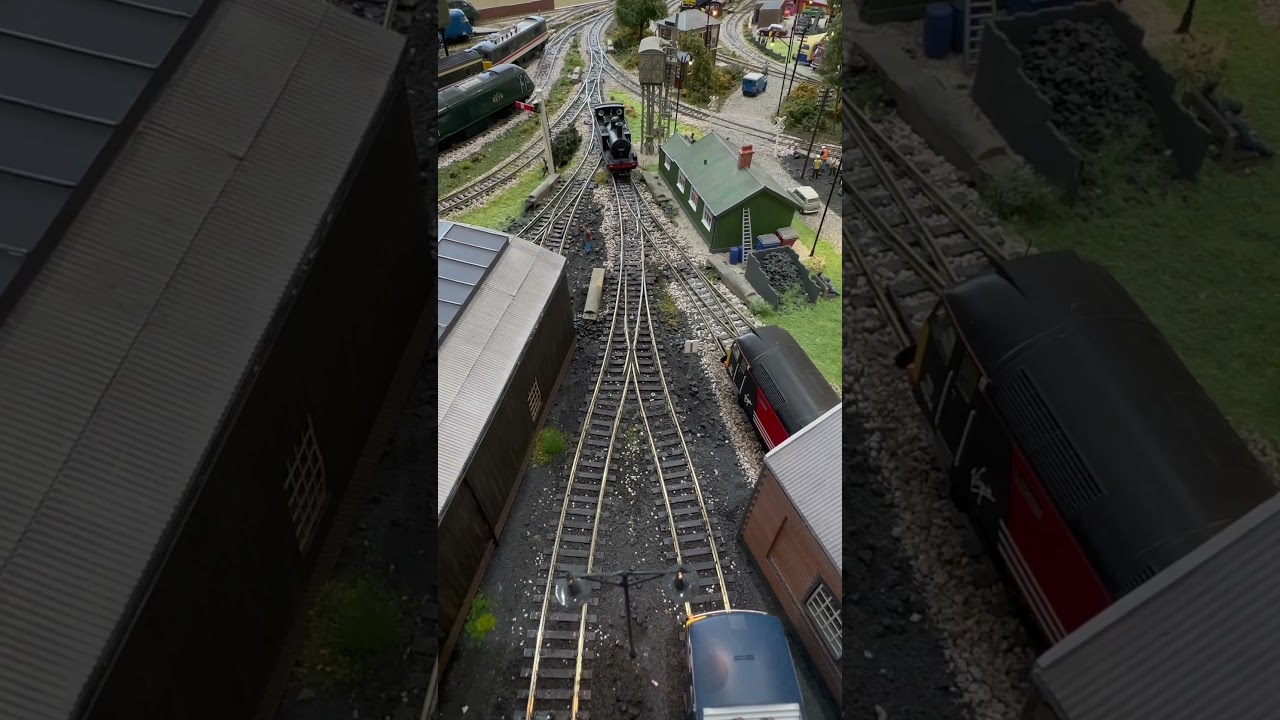 Peco set track insulfrog points being passed over by an 0-6-0 Class MR 1F 41803.