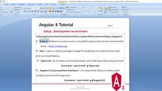 Part - 2 Angular 8 installation requirements and Setup Development Environment | Angular 8 Tutorial