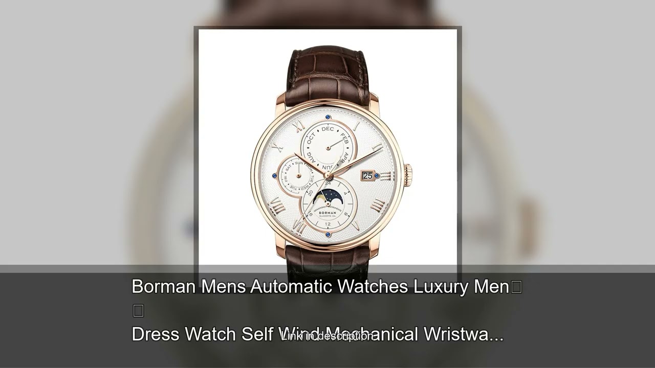 Borman Mens Automatic Watches Luxury Men Dress Watch Self Wind Mechanical Wristwatch Fashion 50