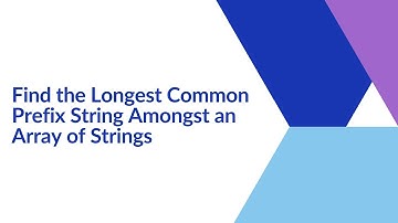 Find the Longest Common Prefix String Amongst an Array of Strings | Java Interview Question