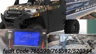Polaris ranger RZR engine misfire fault code 65590/65592 /17520344 #technicianmukesh
