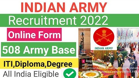 508 Army Base Recruitment 2022 II ITI II Apprentice Recruitment 2022 II Online FormII