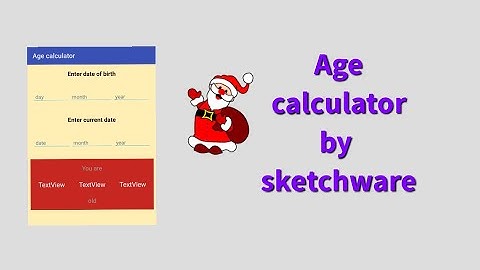 How to make Age calculator ( premiere). Sketchware Tutorial.