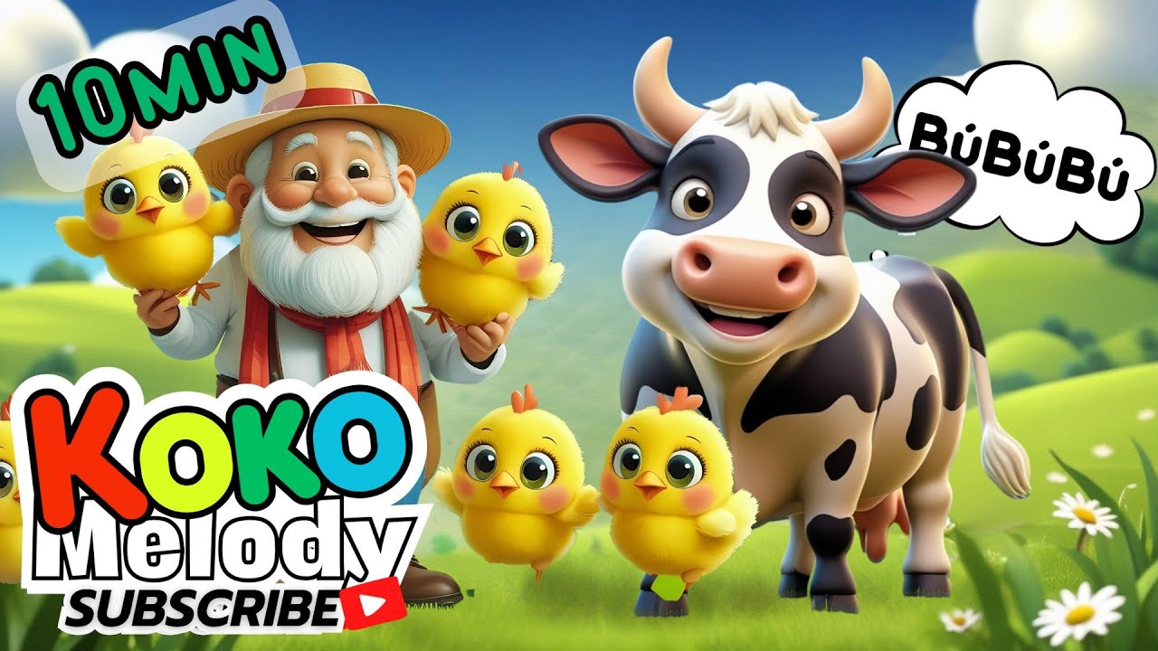 🎶 Zvířátka zpívají, Farmář, Na farmě je veselo, Počítání | 4 veselé písničky @KokoMelody_songs