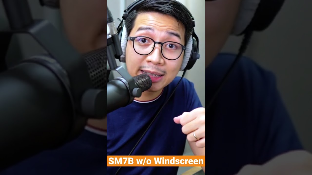 SM7b with and Without a Windscreen
