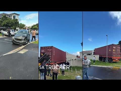 Truck swerves to avoid crash with minibus in Cape Town