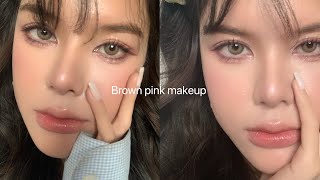 Pink brown makeup โทนชมพูน้ำตาลหม่นๆ