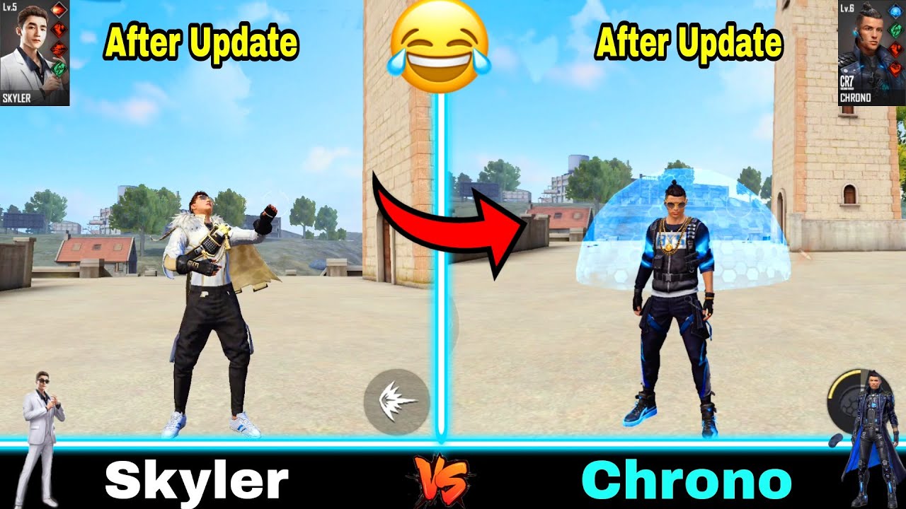AFTER UPDATE SKYLER VS CHRONO FULL ABILITY TEST IN FREE FIRE -para SAMSUNG A3,A5,A6,A7,J2,J3,J5,J7