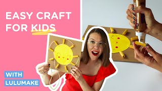 Practice Fine Motor Skills  with this easy pasta sun craft for kids