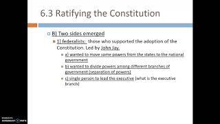 6 3 Ratifying the Constitution