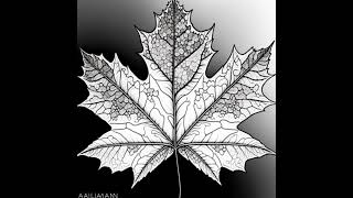 Adult Coloring Books and Pages | Canadian Maple Leaf Design Adult Coloring Pages by Sam Siv