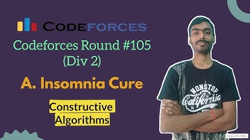 Insomnia cure || Codeforces Round 105 (Div 2) || Codeforces