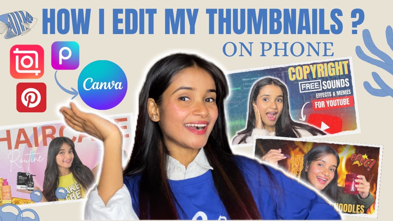 How To Edit *THUMBNAIL* In Phone📱~FREE CANVA Tutorial😍|| MUST WATCH🔴