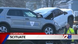 RI State Police cruiser involved in Scituate crash
