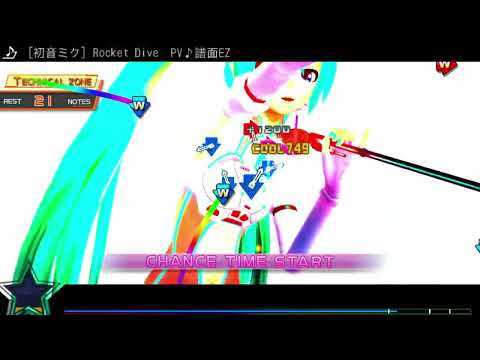 【Project DIVA F 2nd JP EDIT】Rocket Dive 譜面EZ  [9.5?★ Edit Perfect]