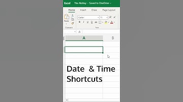 Excel Date and Time Shortcut