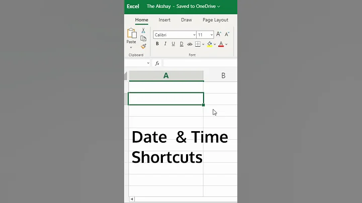 Excel Date and Time Shortcut