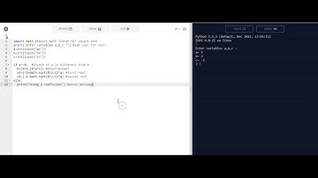 Python 3 Tutorial - Quadratic Equation Solver