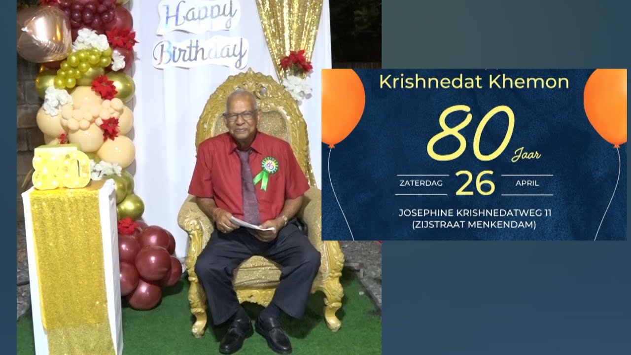 80 jaar Krishnedat khemon.