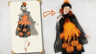 I Tried Recreating This Retro Halloween Costume!