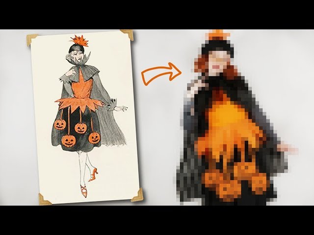 I Tried Recreating This Retro Halloween Costume!